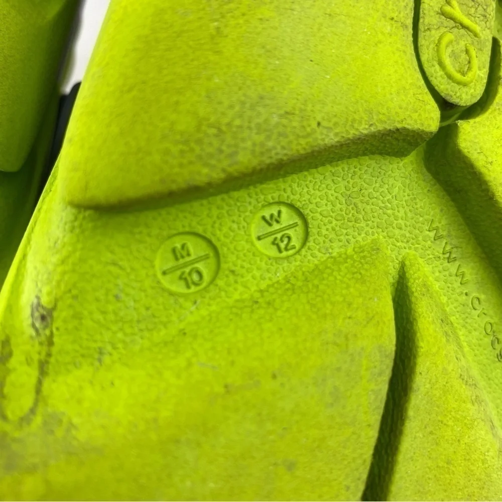 CROCS UNISEX GRAY-GREEN DUET MAX CLOG SHOES SIZE 10M 12W